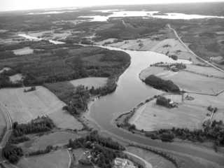 Jämsänjoki Kaipolan suuntaan, taustalla Päijänne