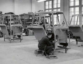 Manufacturing tractor safety cabs in 1966