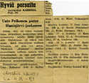   Jämsän Lehti uutisoi Alhon Akin kesäjuhlan urheilutuloksista vuonna 1951. Alhon Akin arkistosta