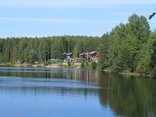 Juhani Heikka,  (c) Museo24,  New detached houses on the shore of lake Kankarisvesi